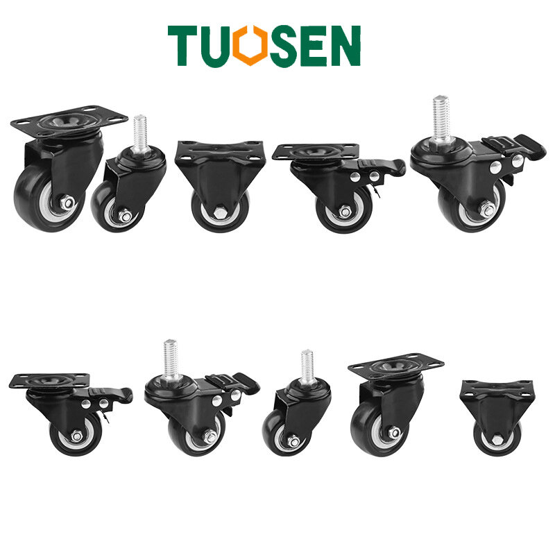 Combo 2 Bánh xe đa năng, bánh xe định hướng, bánh xe đẩy hàng TUOSEN 1.5inch và 2inch