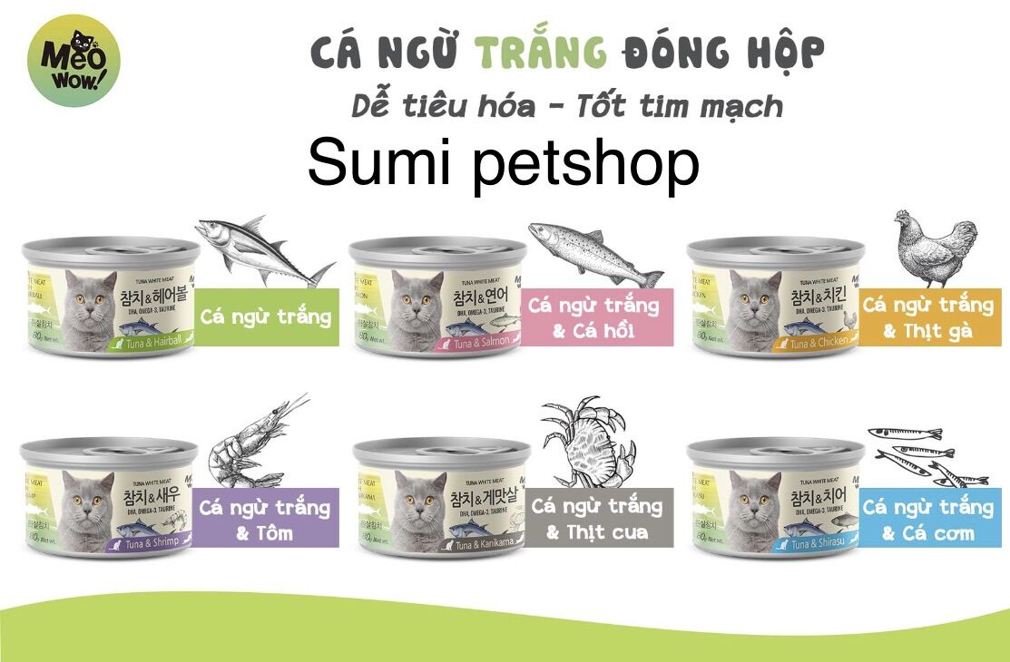 [10+1]Combo 10hop pate Meowow cao cấp cho chó mèo nhập khẩu Hàn Quốc