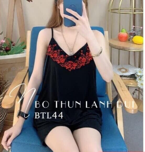 [Có size 40-75kg] Bộ đùi thun lạnh 2 dây phối ren