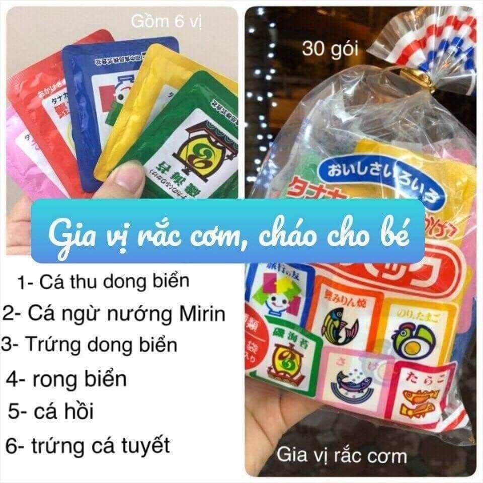Gia vị rắc cơm 6 vị cho bé.