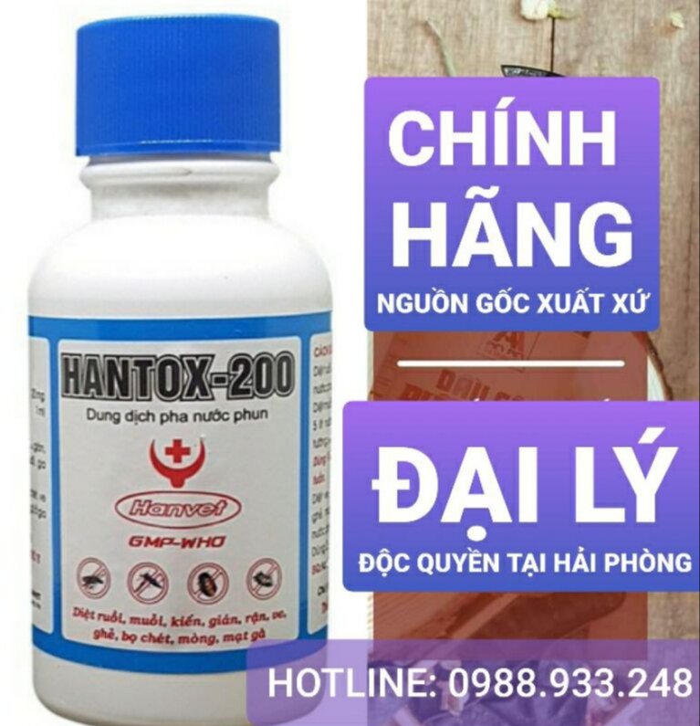 Chế phẩm phun Muỗi HANTOX - 200 chai 100ml