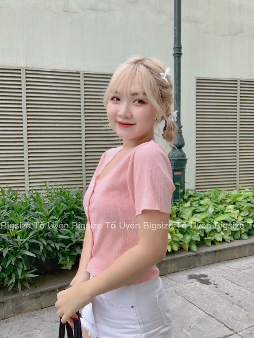 (T.U Bigsize 50-80kg) Áo Croptop 4 Khuy Phong Cách Ulzzang #34