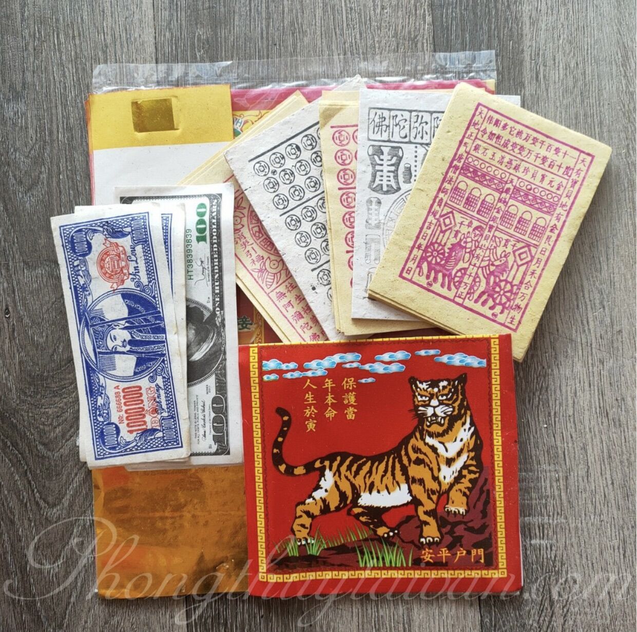 [ VÀNG MÃ ] GIẤY CÚNG MÙNG 3 NGÀY TẾT + 1 bịch vàng thỏi