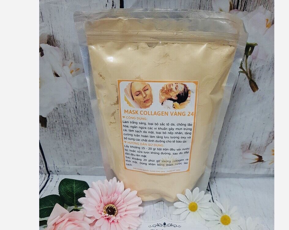 100gr Mặt nạ dẻo vàng Collagen 24 ( Vàng Sâm) Handmade