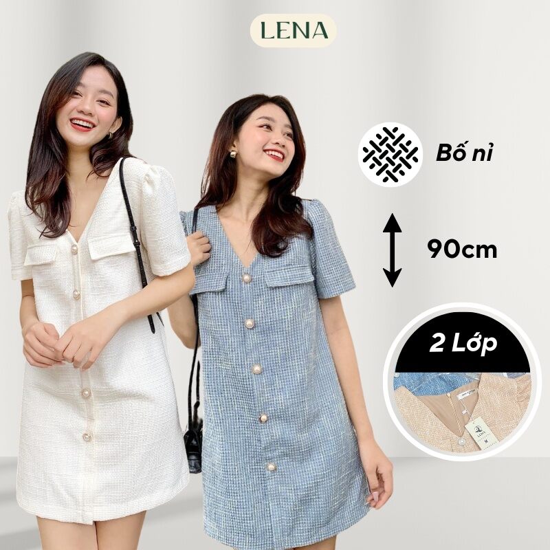 Đầm lena dáng suông