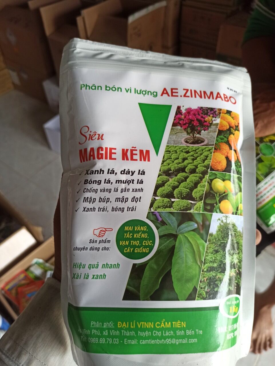 Phân bón vi lượng siêu magie kẽm biến vàng thành xanh gói 1kg