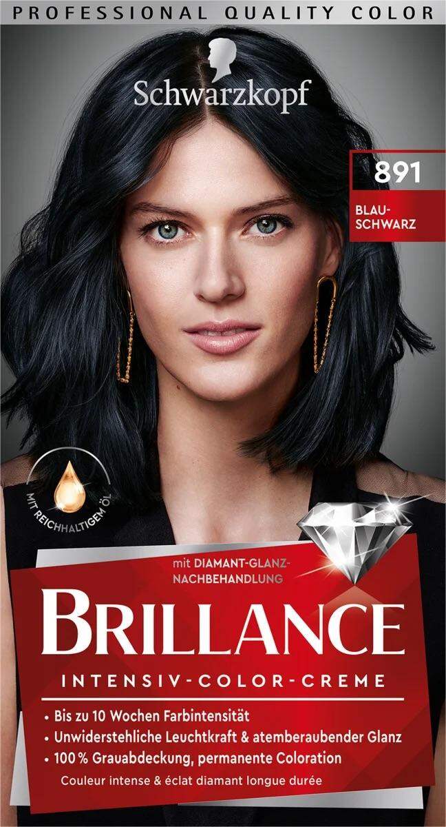 Thuốc nhuộm tóc Schwarzkopf Brilance 891 Màu xanh đen