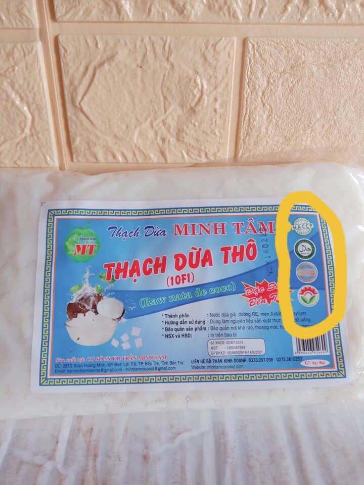 1kg thạch dừa thô minh tâm