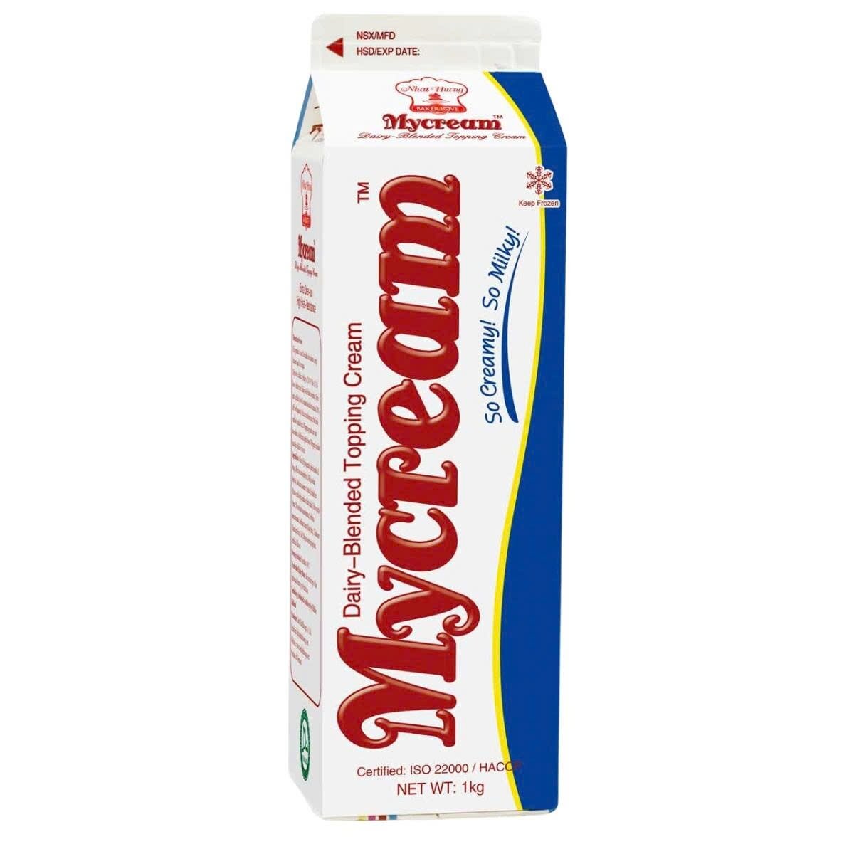 Kem topping Mycream trắng sọc xanh TNH 1kg