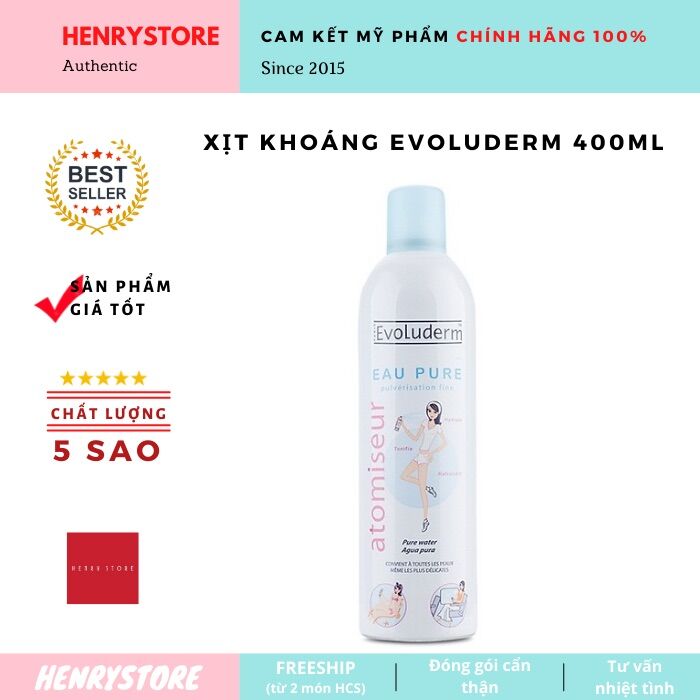 Xịt khoáng cấp ẩm làm dịu da evoluderm