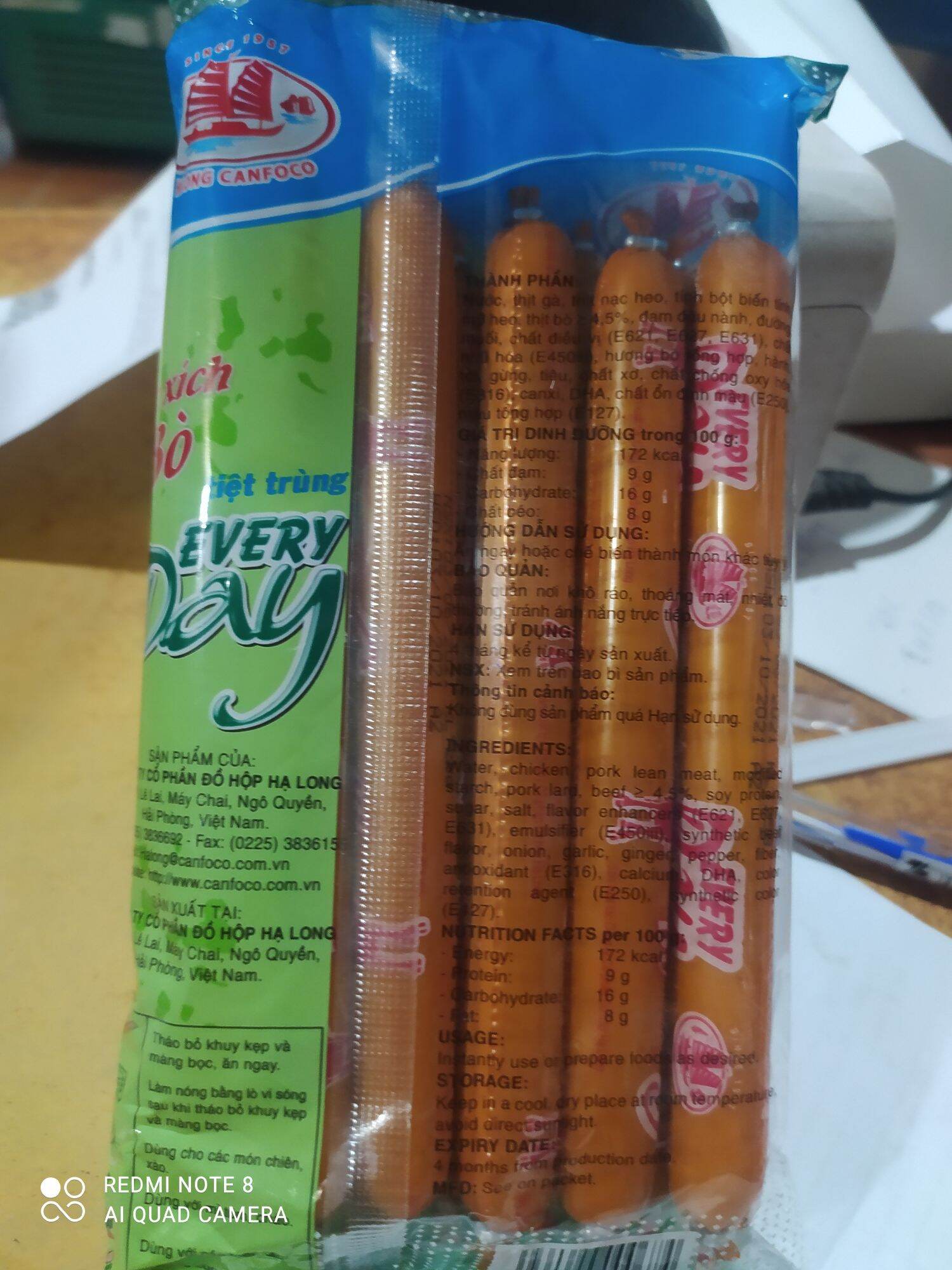 túi 10 chiếc xúc xích ăn liền EVERY Day  x25gam ( hạ long)