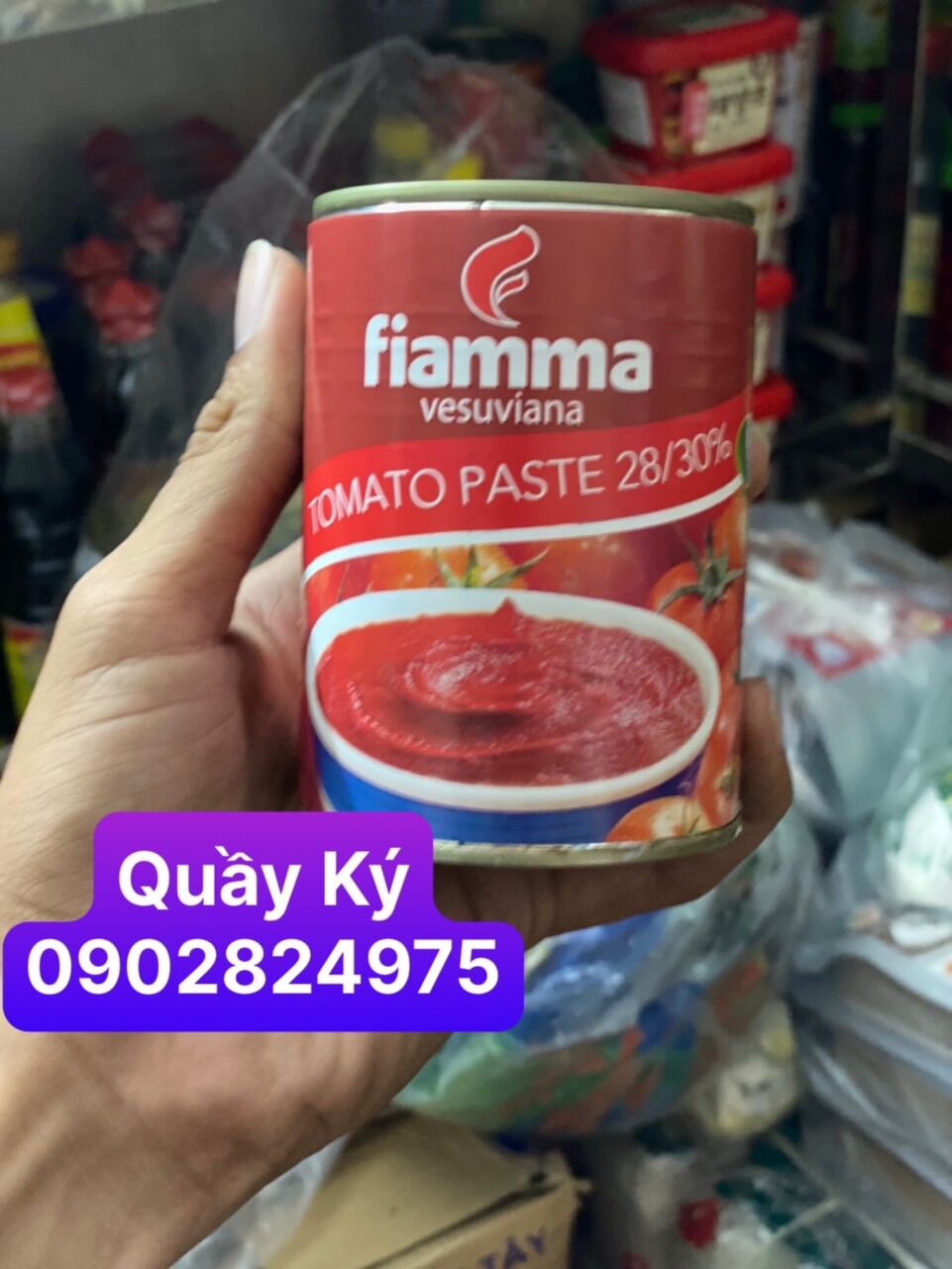 Tomato paste - cà chua xay nhuyễn Fiamma 400gr