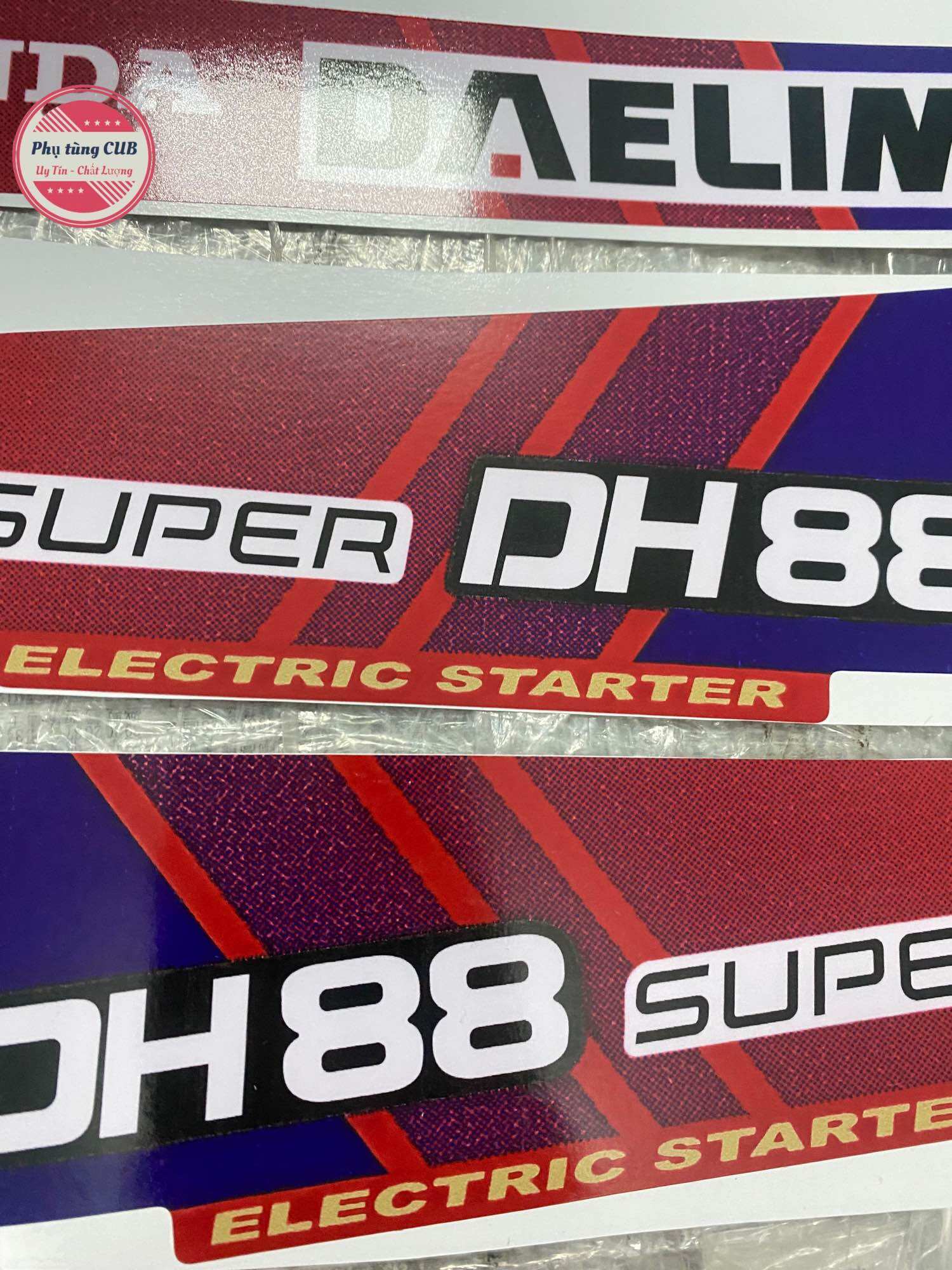 Tem xe cub DH88 kèm tem thông số