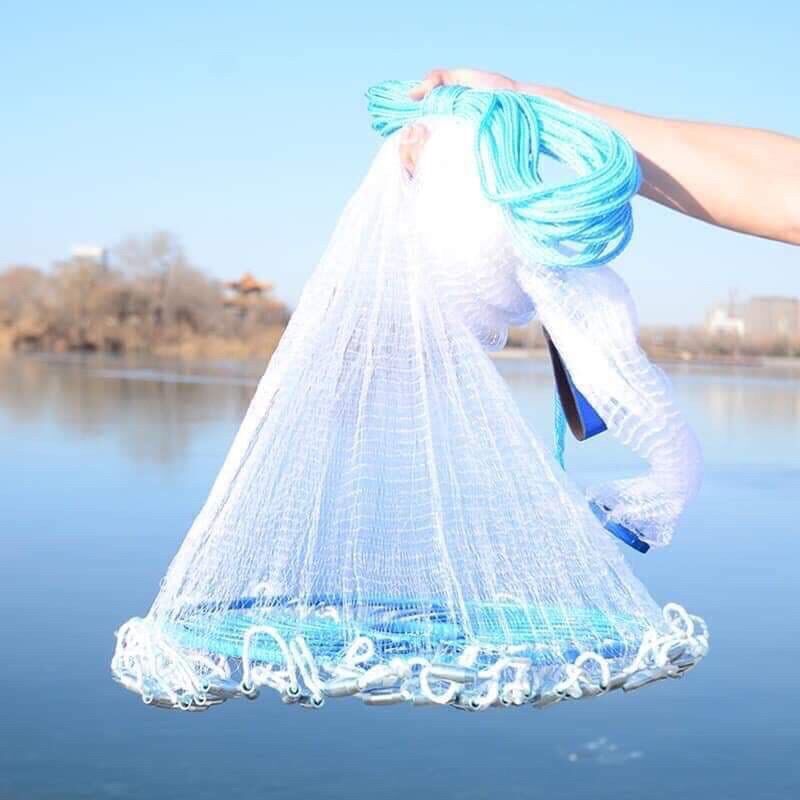 Chài dù đánh cá chài rút đĩa bay ufo sợi dù thái lan cao cấp đủ size 2,4m 3m 3,6m