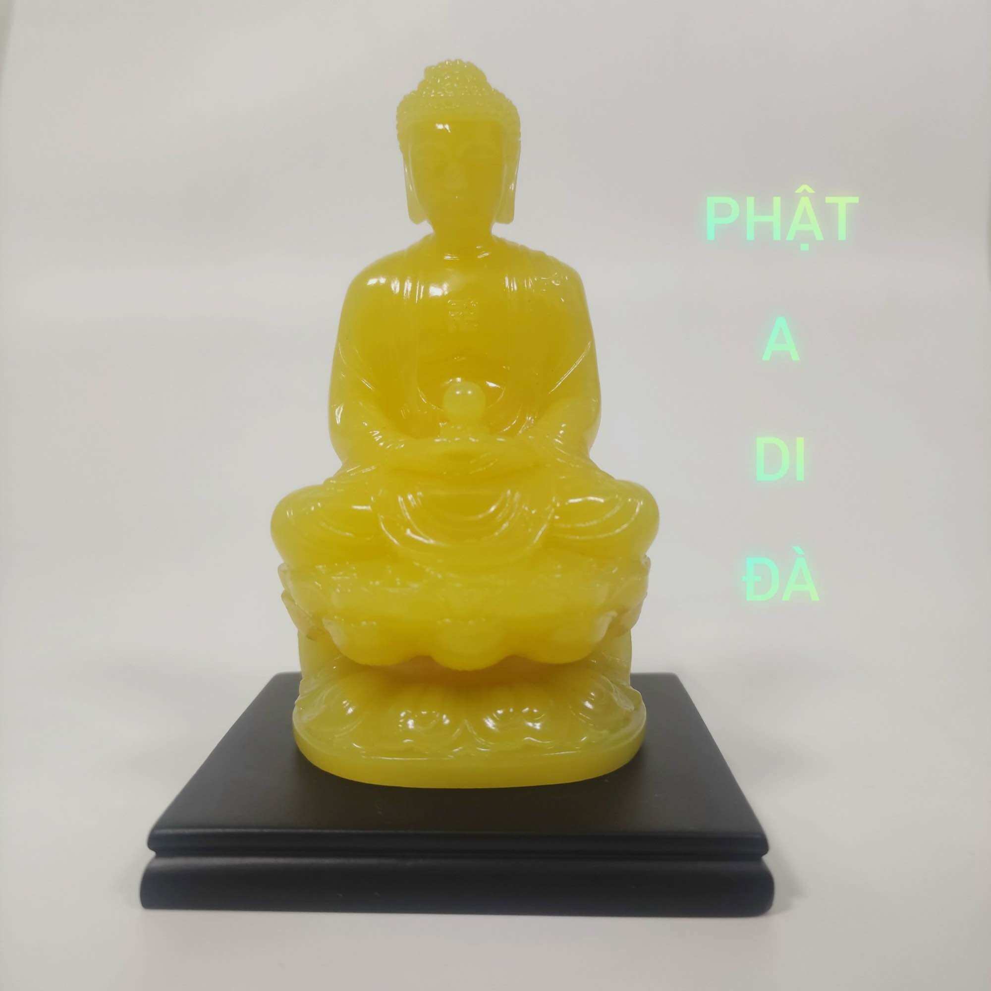 TƯỢNG PHẬT A DI ĐÀ bưng ngọc cao 11cm