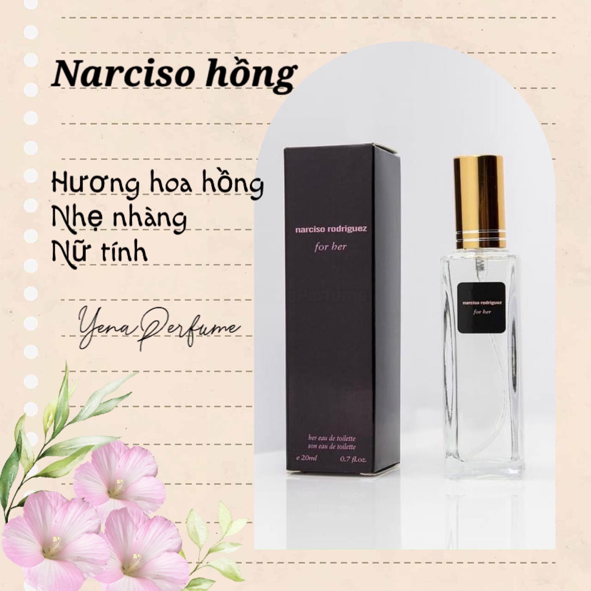 Nước Hoa Nữ Narciso Hồng Chiết 20Ml