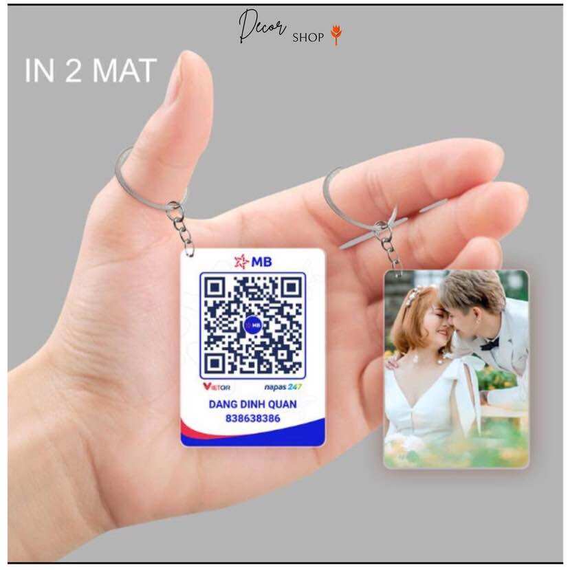 Móc khoá in mã QR code, STK theo yêu cầu, móc khóa in biển số xe , móc khóa xe máy, móc khóa oto