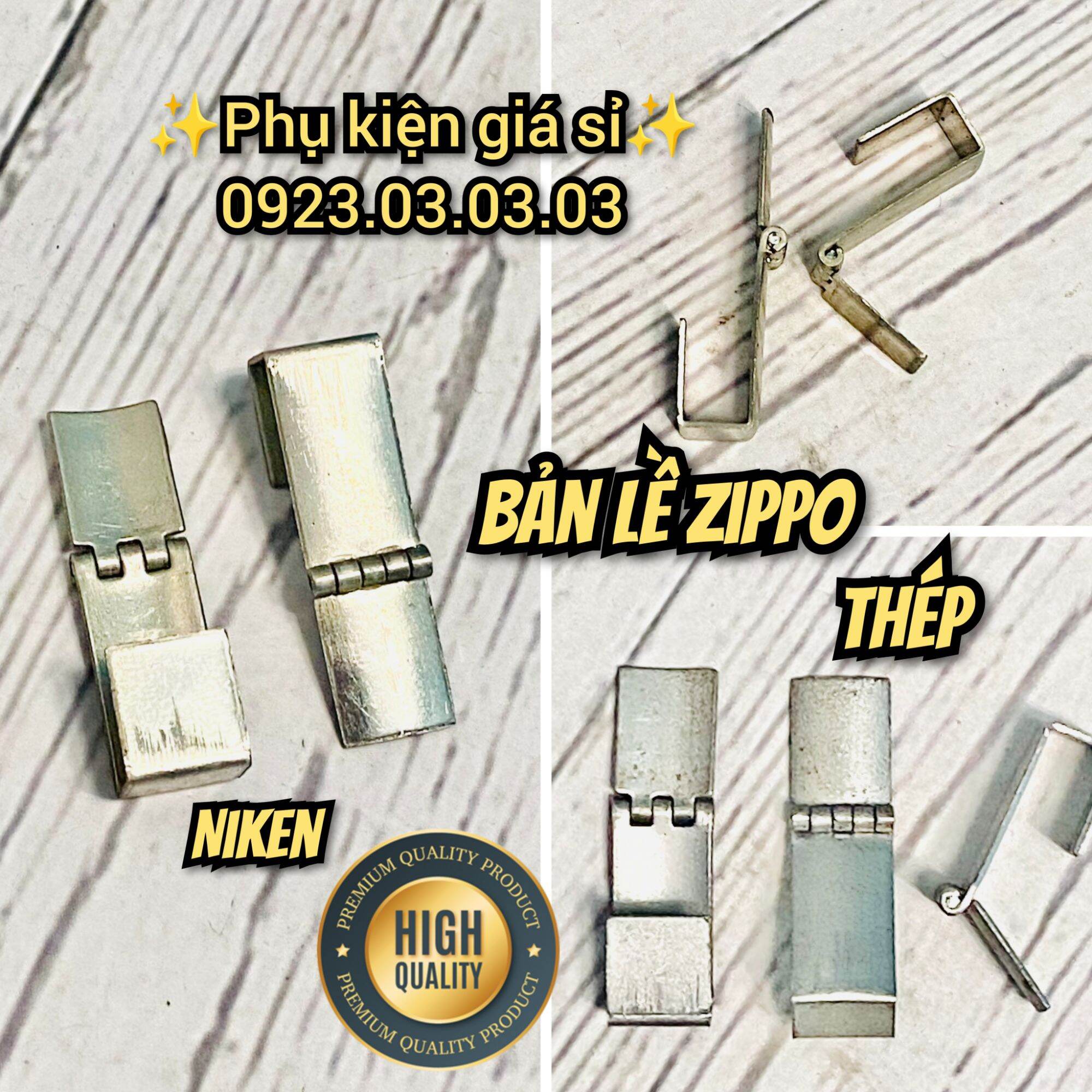 Bản lề Zippo 5 chấu chất liệu niken