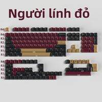 Cherry | Bộ keycap Red Samurai ba màu chất liệu ABS bộ keycap bàn phím 163 phím tùy chỉnh với công tắc từ keycap đúc hai màu