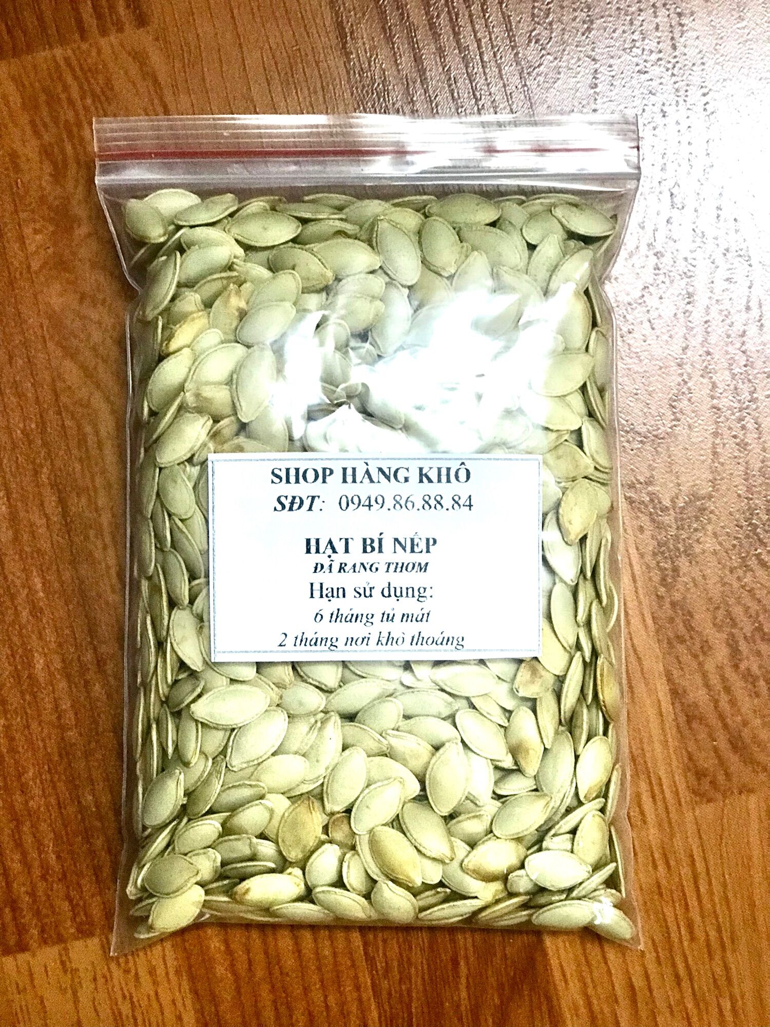 1kg hạt bí ta đã rang thơm mẩy