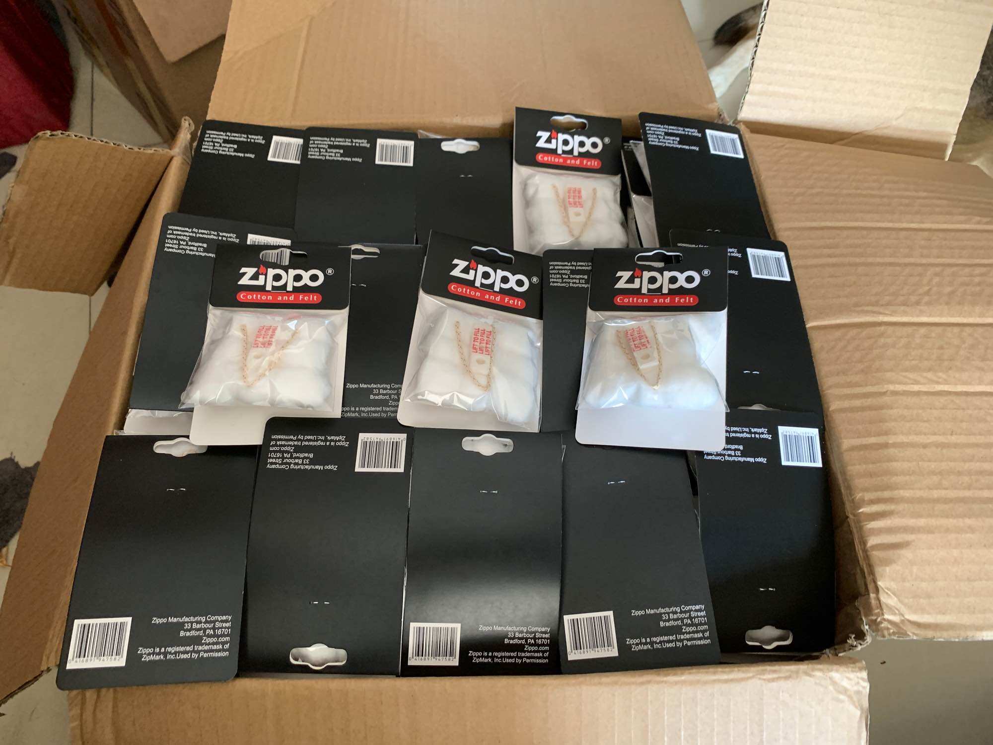 Bông Zippo ( gồm bông , tim , chặn xăng đỏ )