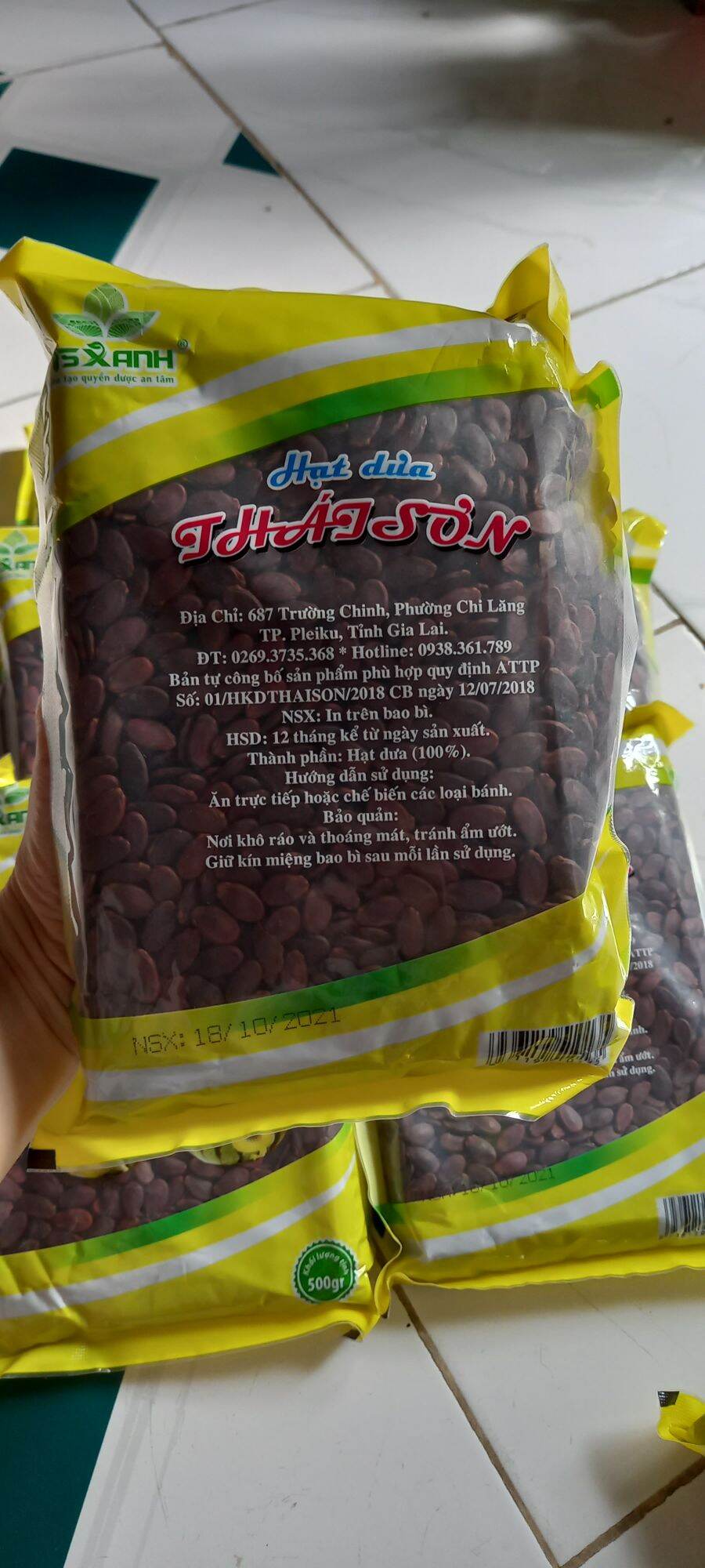 Gói 500gr hạt dưa rang Thái Sơn loại đặc biêt