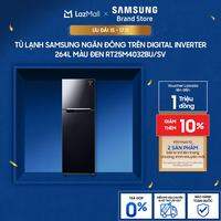 [MIỄN PHÍ VẬN CHUYỂN] Tủ Lạnh Samsung Ngăn Đông Trên với Digital Inverter 264L màu Đen RT25M4032BU/SV