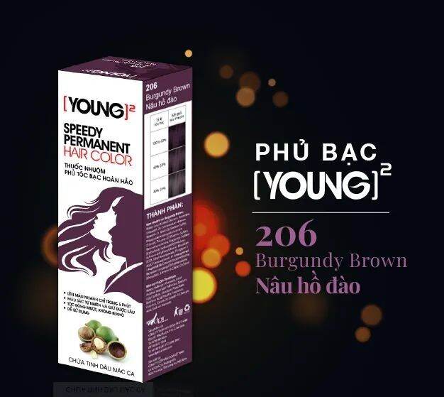 Kem nhuộm tóc Young màu Nâu hồ đào 206