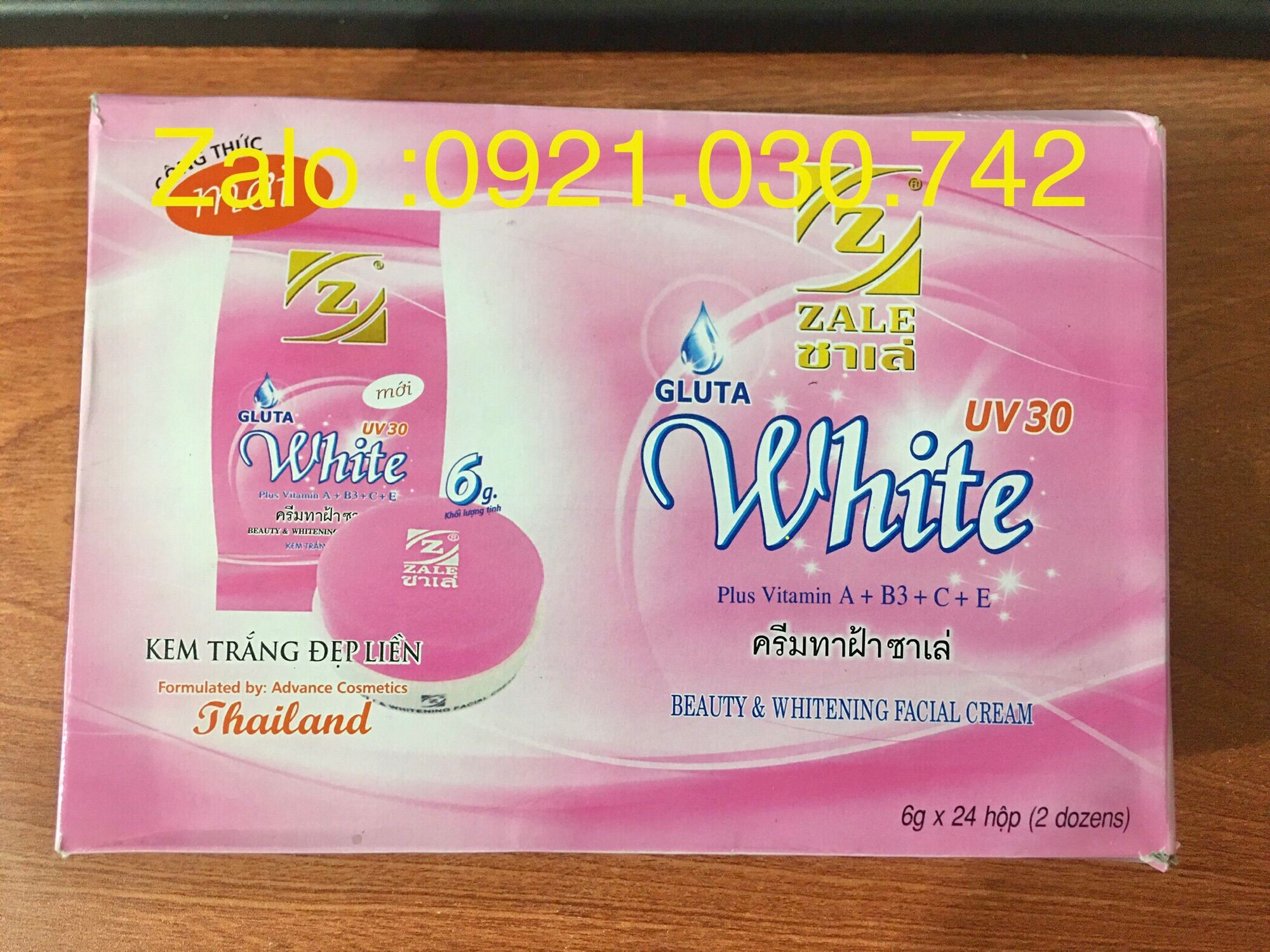 Sỉ 1 lố 24 hủ kem zale hồng hủ 6g