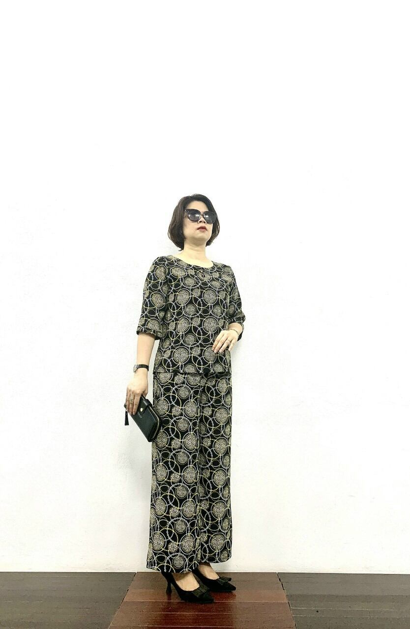 bộ đồ dành cho phụ nữ trung niên - bộ Lụa hàn châu