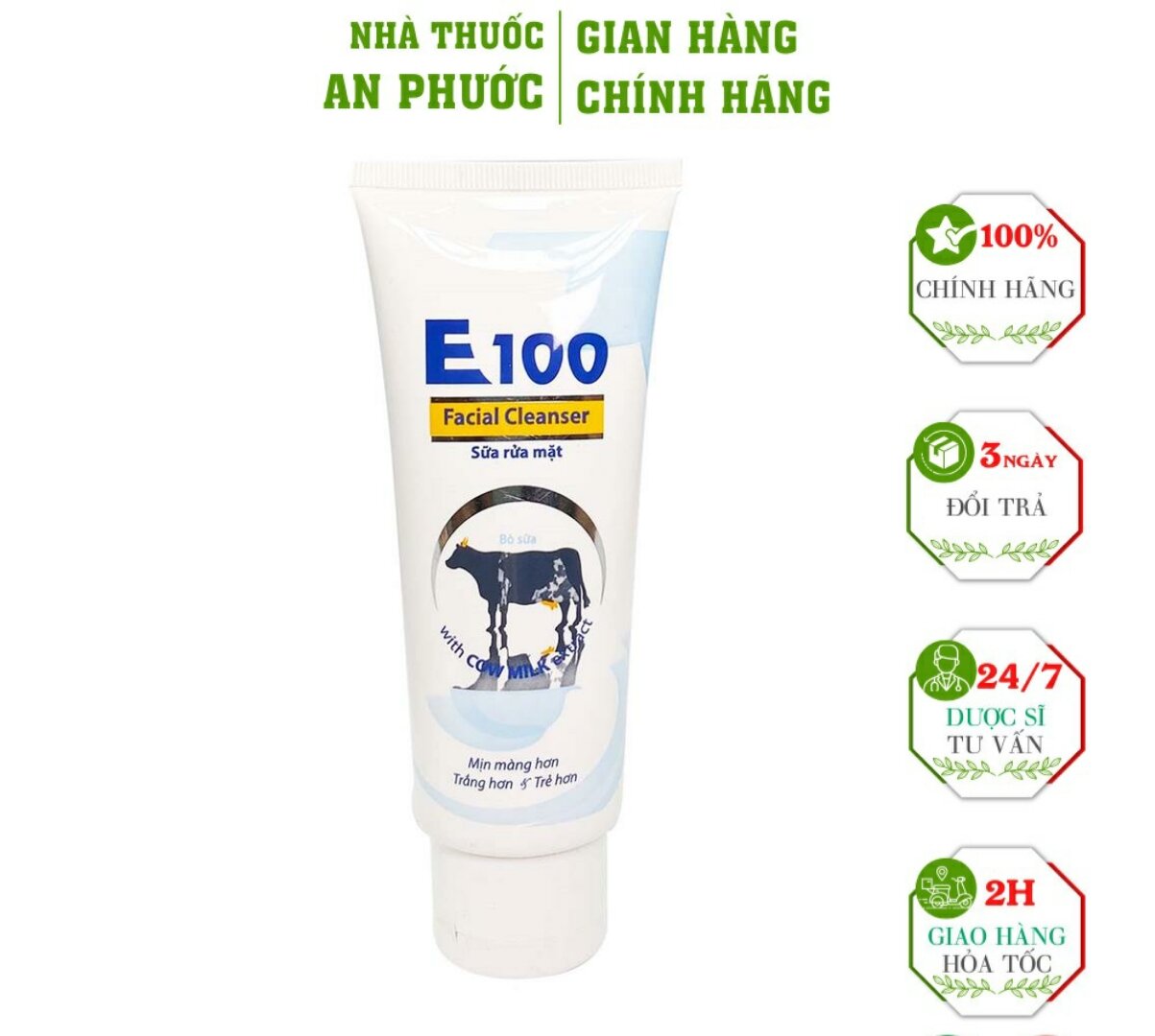 Sữa rữa mặt e100 tuýp 100g