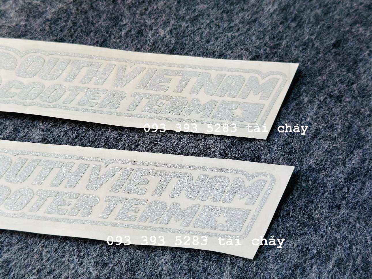 [ 1 MIẾNG  ] TEM DECAL DÀI 15CM TRẮNG TRONG SUỐT PHẢN QUANG