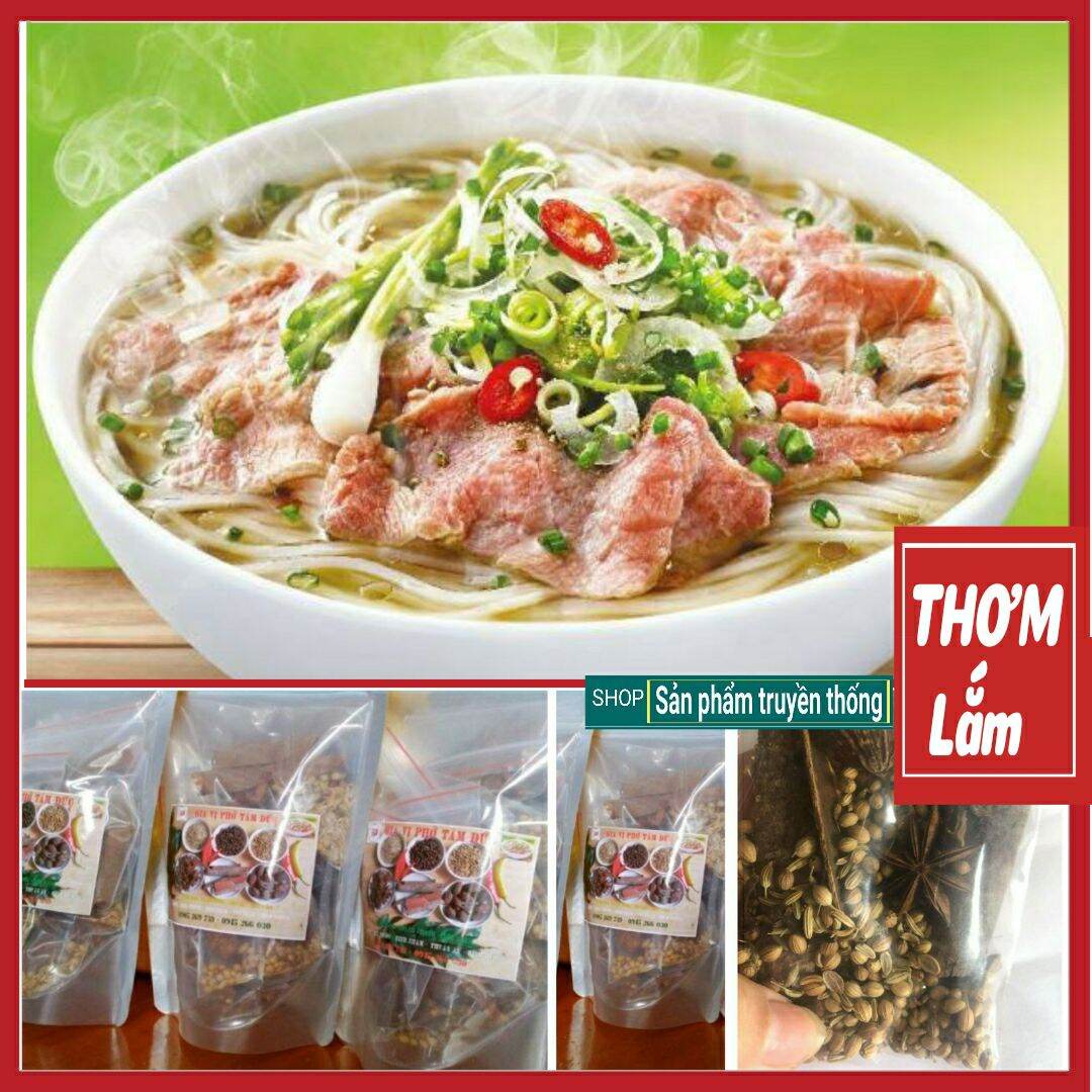 HCMCOM BO 10 GÓI GIA VỊ NẤU PHỞ BÒ GÀ  tặng 10 túi lọc phở