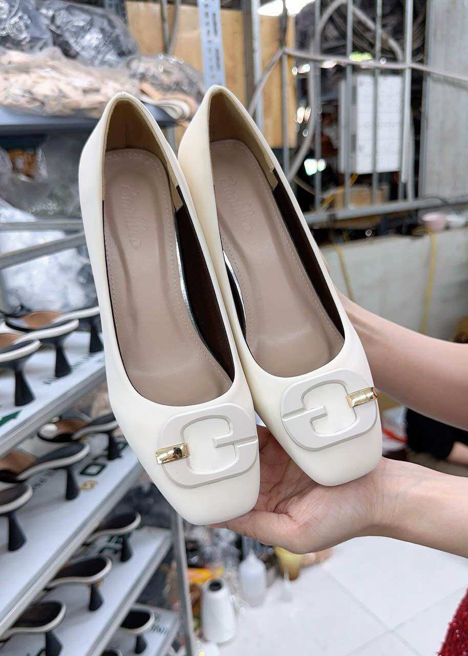 Giày nữ , giày sục búp bê mũi tròn , gót 5p,7p