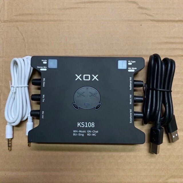 Sound Card Thu Âm Livestream XOX KS-108 16 chế độ hát bản tiếng anh bảo hành 6 tháng