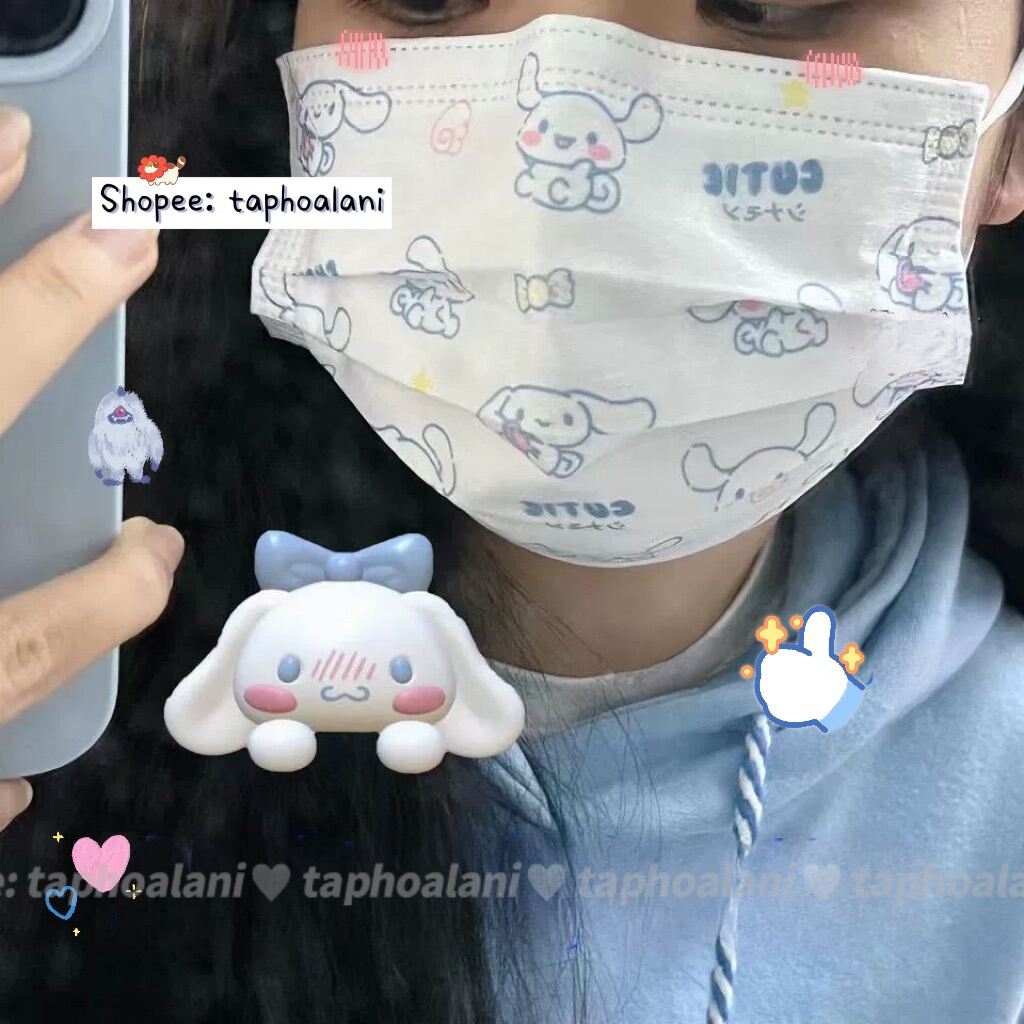 Khẩu trang y tế cute, hoạ tiết hoạt hình gấu người lớn