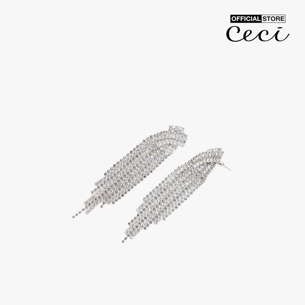 CECI - Khuyên tai nữ đính đá tua rua thời trang CC1-09000232-07