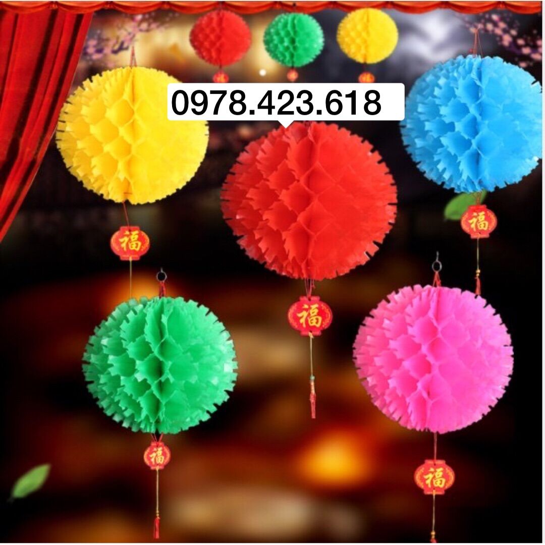Cẩm tú cầu nhựa chống nước - Đèn lồng nhựa giá rẻ trang trí mầm non, khu vui chơi, siêu thị, trường học, homestay, văn phòng, nhà Chùa