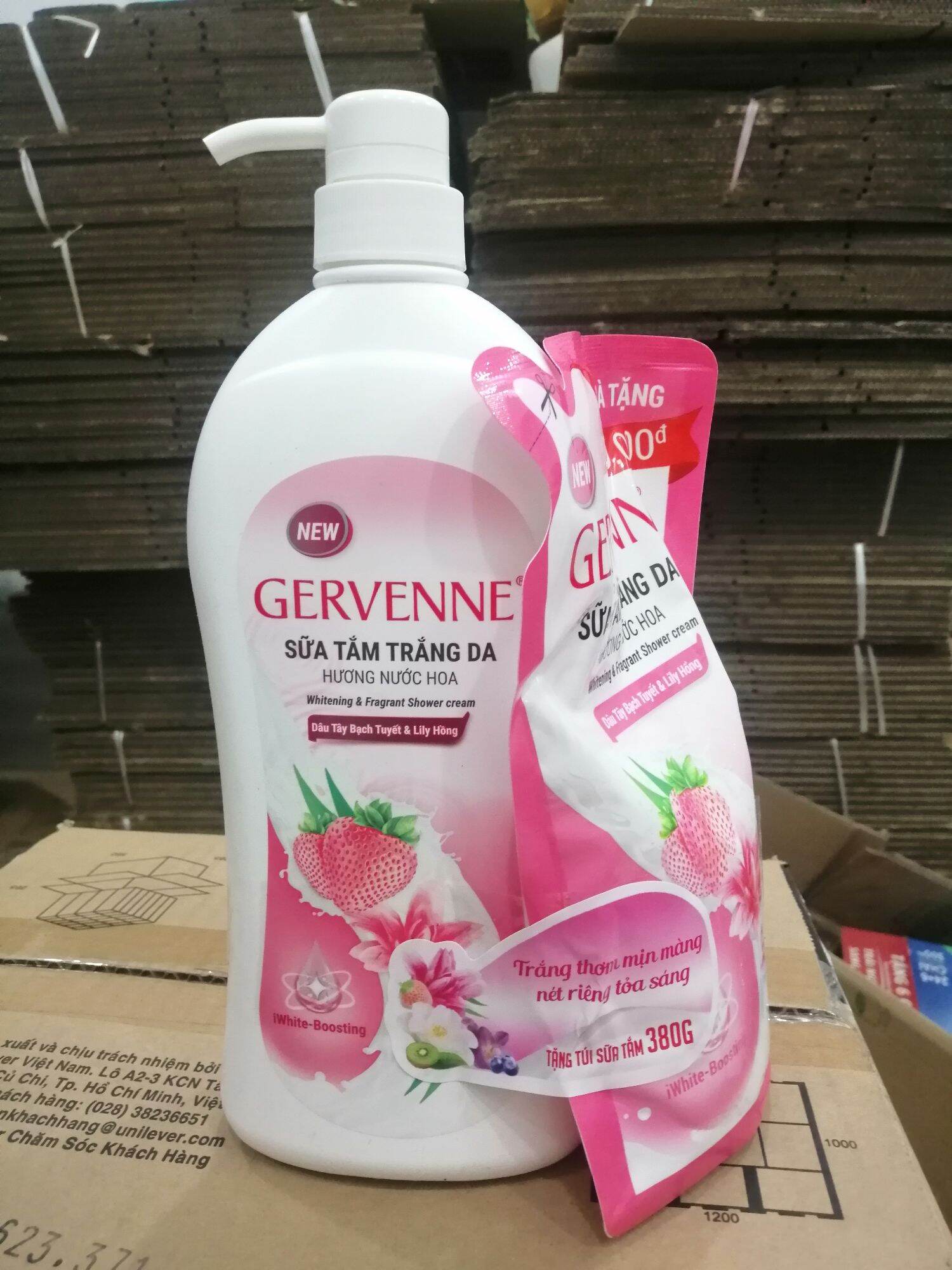Sữa tắm Gervenne hương nước hoa 900g( tặng 450g)