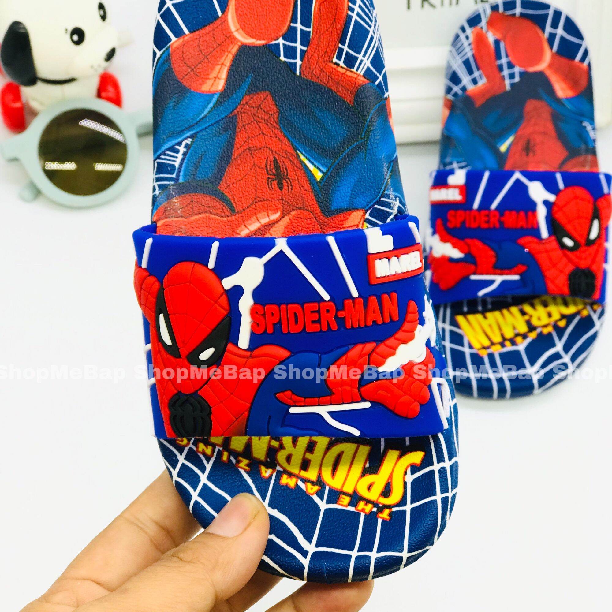 Dép lê nhền nhện in 3D sắc nét siêu đẹp cho bé trai
