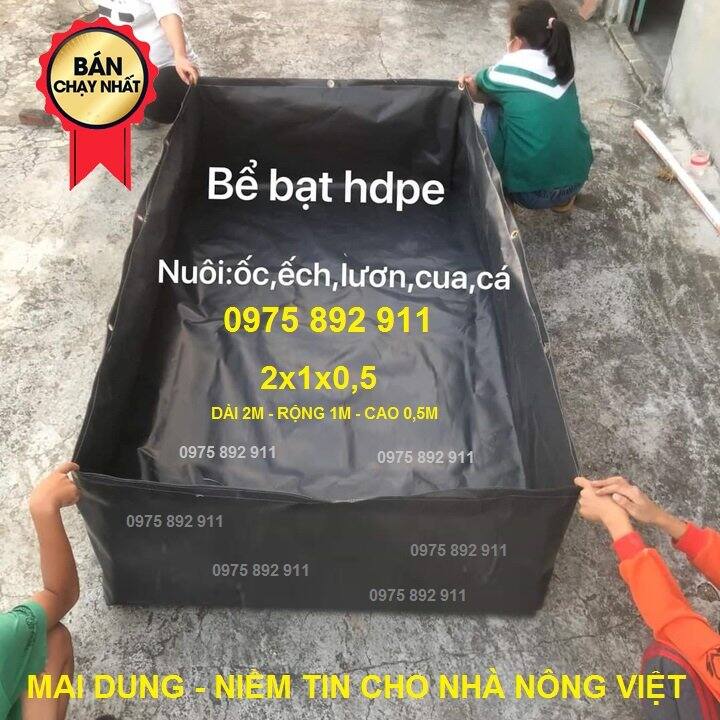 Bể bạt nuôi ốc ếch cá HDPE