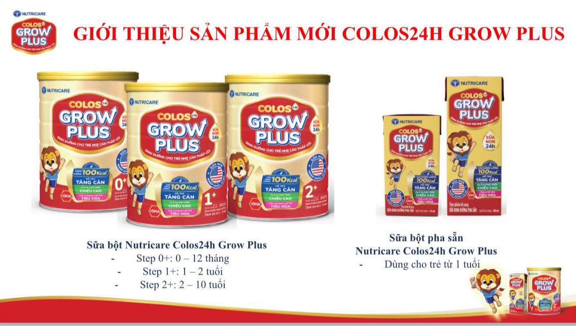 Thùng 48 hộp sữa bột pha sẵn Colos grow plus 110ml