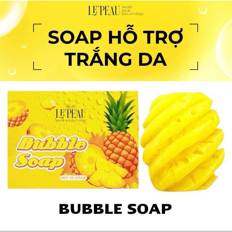 Tắm trắng thơm, xà bông tắm trắng body bubble soap, gói tắm da da- LE'PEAU