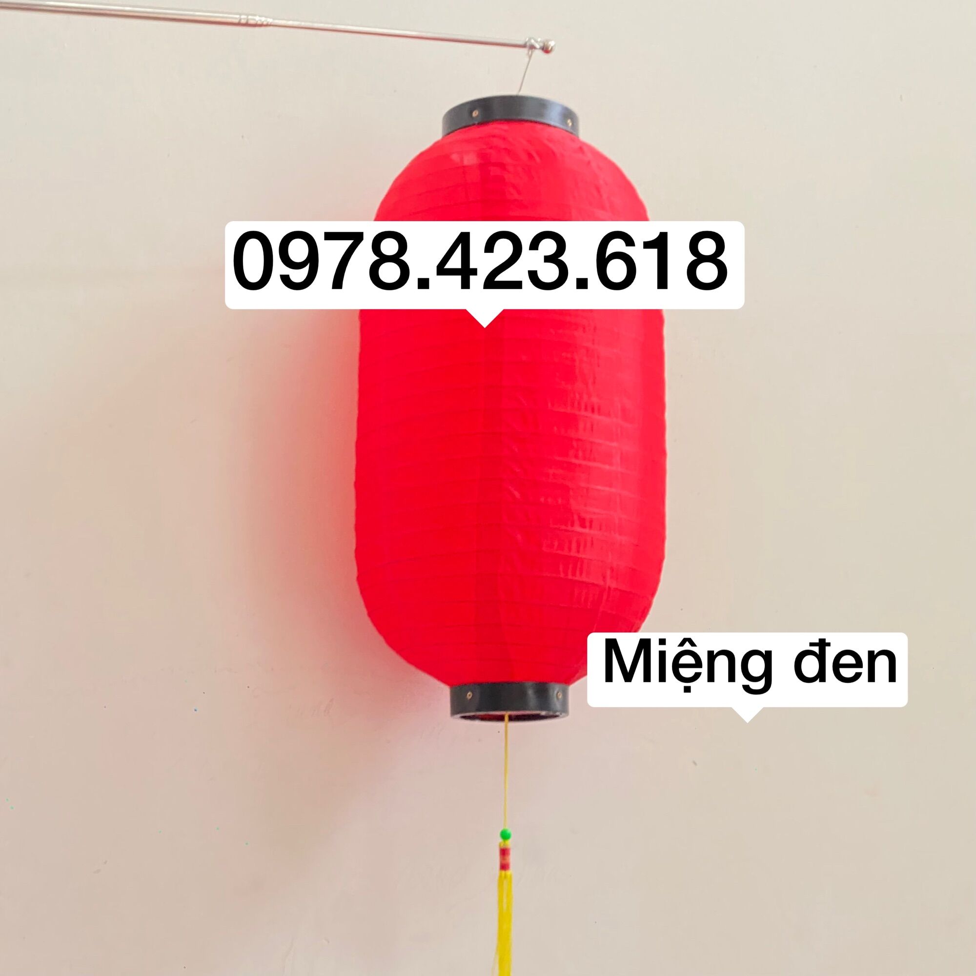 Đèn lồng hình trụ dài miệng phong cách nhật bản - đèn lồng Vải chống nước trang trí Lễ Tết, Nhà Hàng, Khai Trương, Khu du lịch