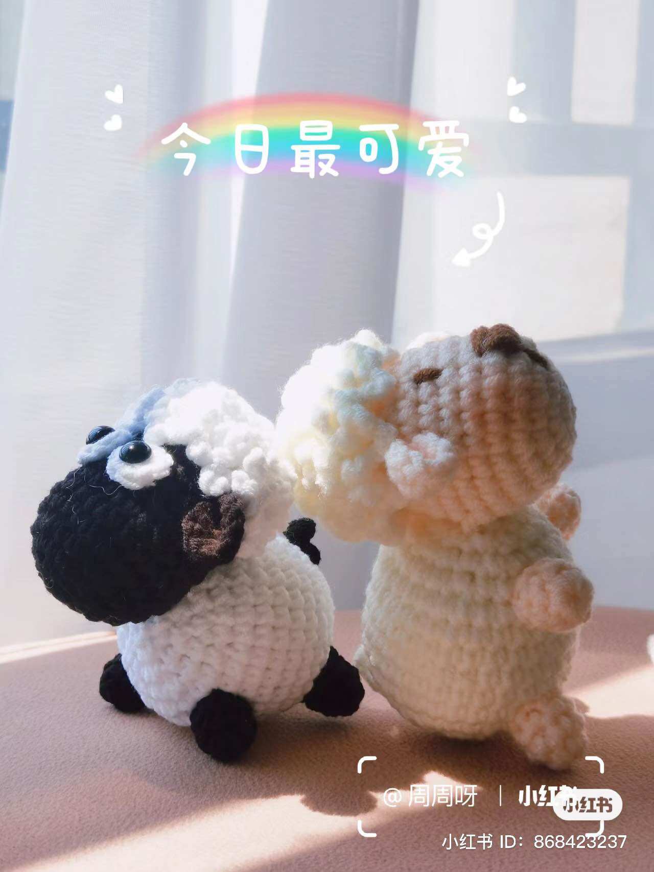 Móc khoá cừu len /cừu len handmade treo túi (ib chọn màu)