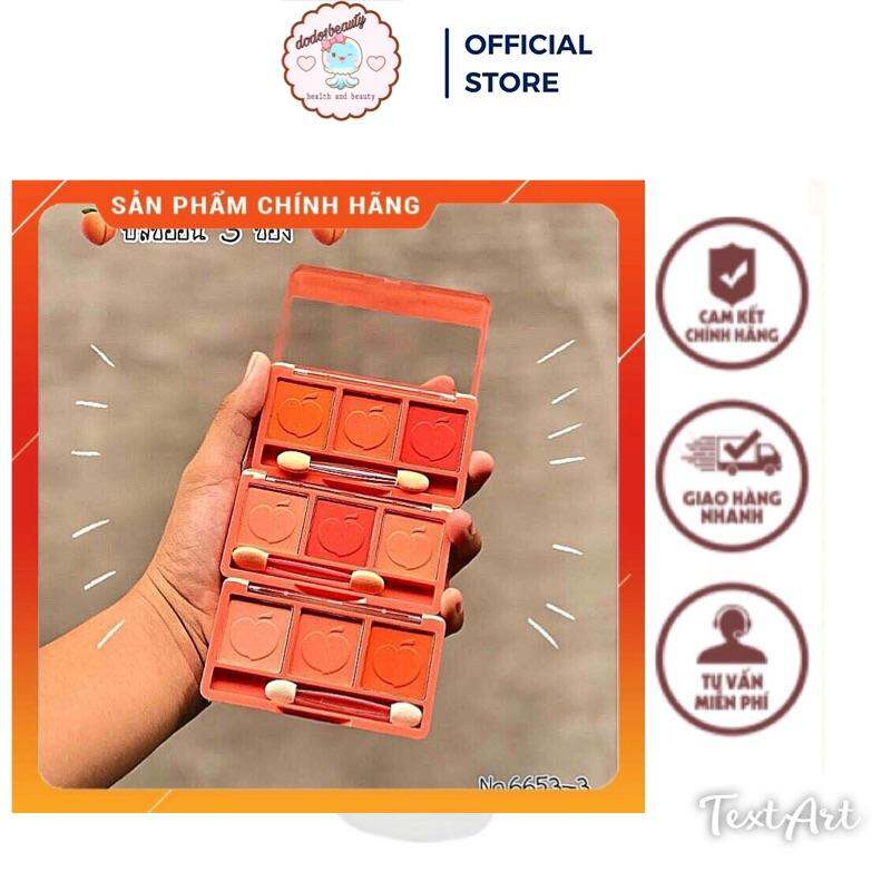 Phấn má hồng IMAN OF NOBLE Sweet Peach 3 ô Thái Lan