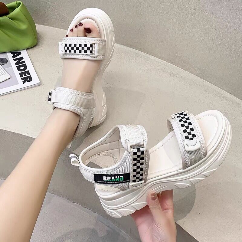 Dép sandal nữ 2 quai caro quai dán cao cấp