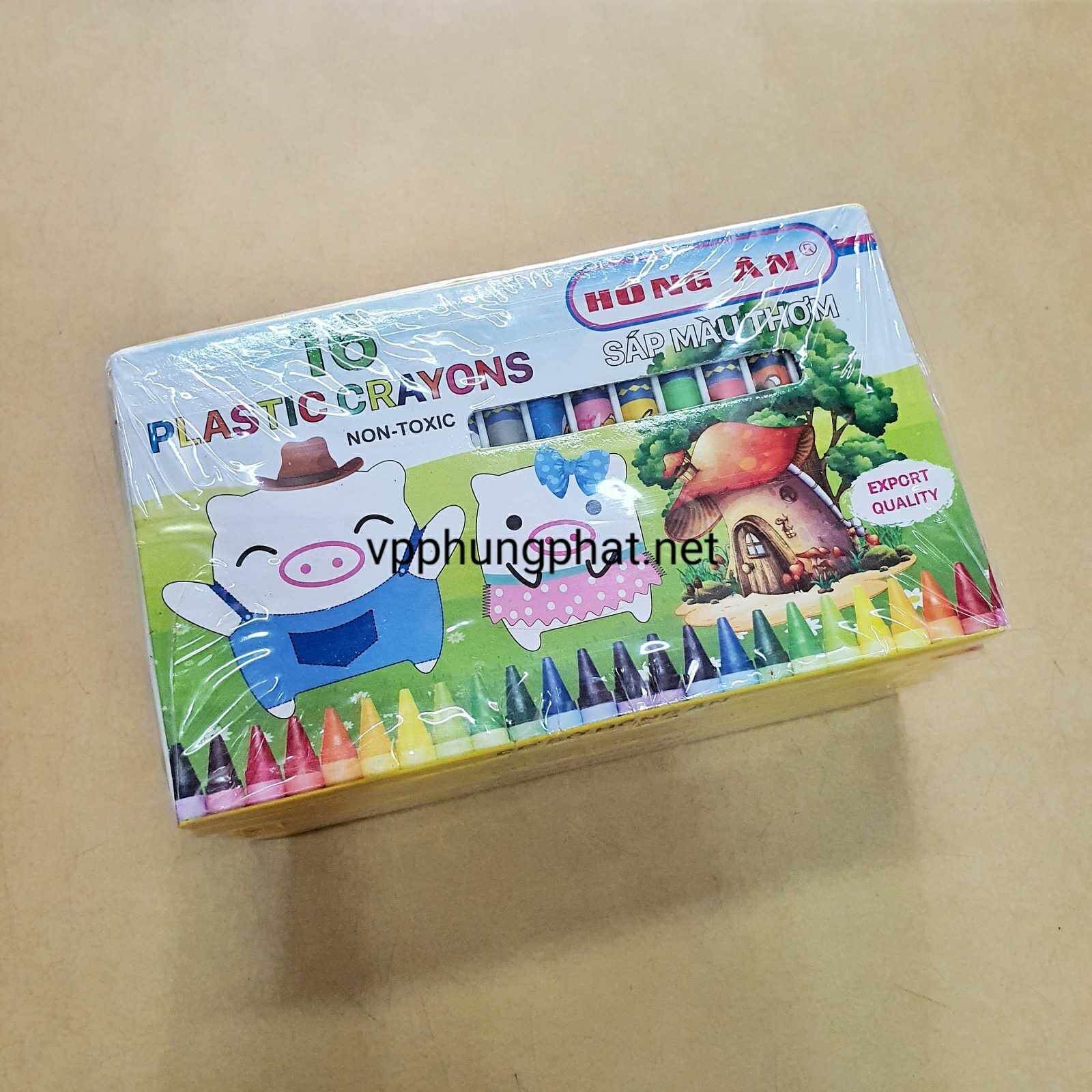 Lốc 5 hộp bút sáp 16 màu hồng ân