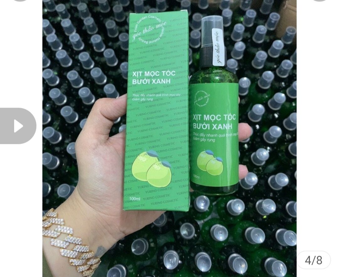 Xịt Mọc tóc Bưởi Xanh gốc thảo mộc chai 100ml