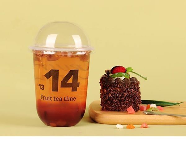 200 cốc chữ U ly nhựa đáy bầu 500ml kèm nắp cầu